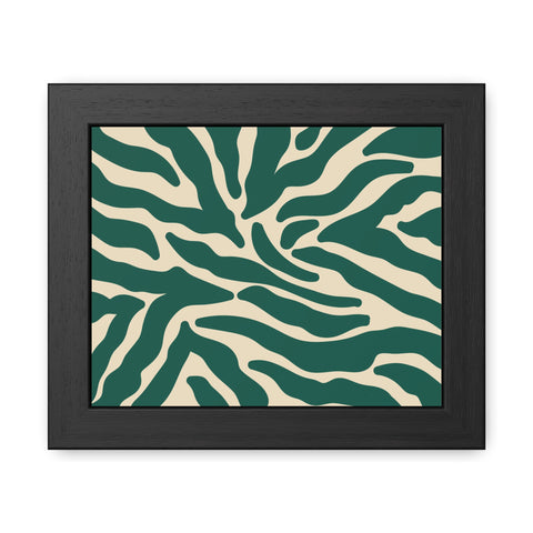 Mer 3 - Abstract Zebra Print Framed Poster - Modern Wall Art for Home Décor