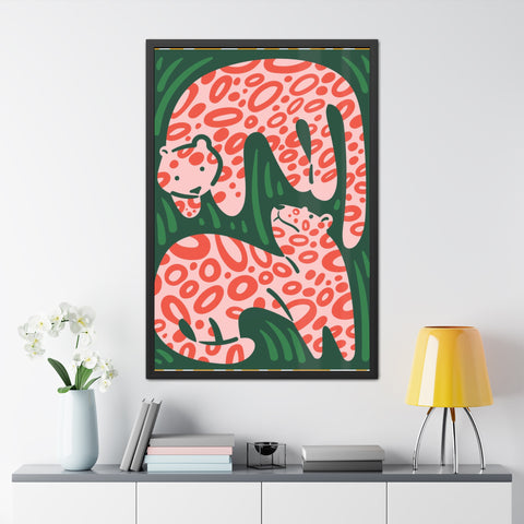 Amazon 2 - Stylish Framed Poster – Vibrant Jungle Theme with Leopard Design