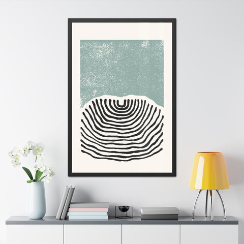 Ink Block 3 - Minimalist Framed Poster Art - Modern Abstract Line Design Decor