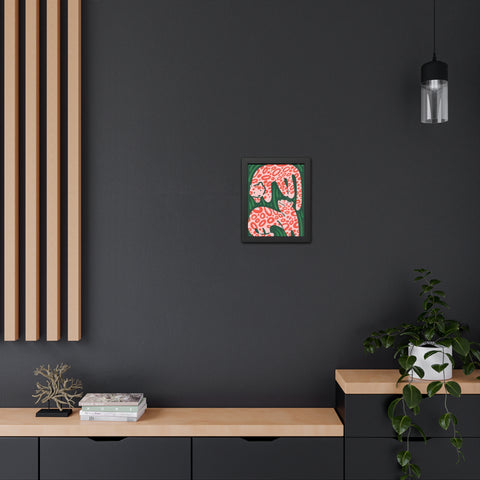Amazon 2 - Stylish Framed Poster – Vibrant Jungle Theme with Leopard Design