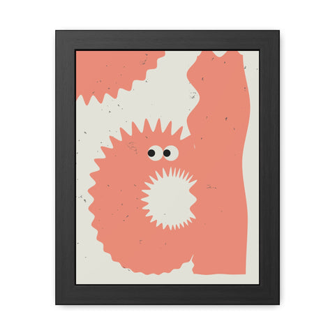 Lettermon d - Whimsical Framed Posters - Fun and Unique Wall Art for Playful Spaces