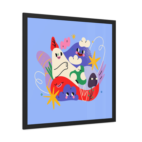 Fun Land 2 - Colorful Whimsical Framed Poster - Fun Wall Art for Playful Spaces