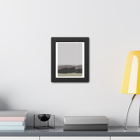 Desert Sun 2 - Modern Landscape Framed Poster - Wall Art for Home Decor - Neutral Tones