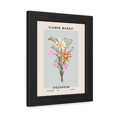 Flower Market - Stockholm - Botanical Framed Poster - Flower Market Stockholm Art Print