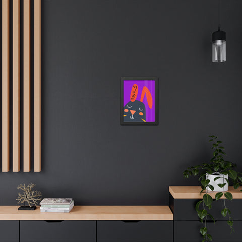Childrana 4 - Whimsical Bunny Framed Poster - Playful Home Decor for Kids' Rooms