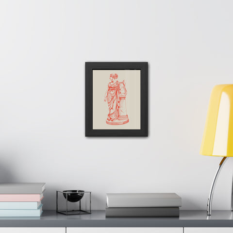 Greeked Out 2 - Elegant Greek Statue Framed Poster Art - Classic Home Decor