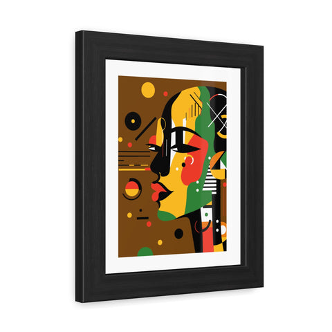 Africa 4 - Modern Framed Art Poster - Colorful Abstract Portrait