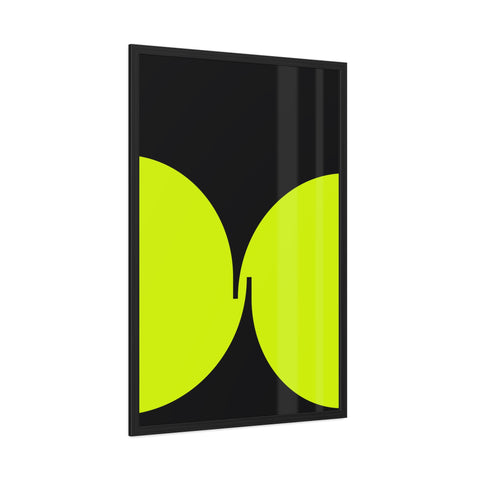 Modernica 4 - Modern Minimalist Framed Poster - Bold Green Abstract Art
