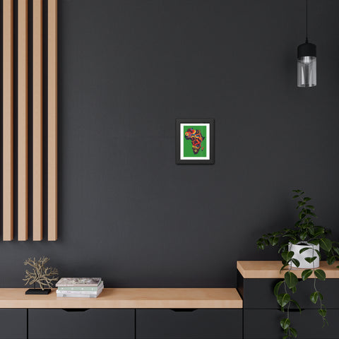 Africa 3 - Colorful African Map Framed Poster - Tech-Inspired Art for Modern Decor