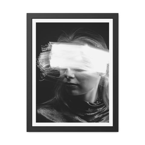 Flash of light - Portrait - Abstract Framed Poster - Modern Wall Art for Creative Spaces