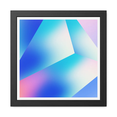 Prisma 1 - Abstract Blue Framed Posters - Modern Art Decor for Home & Office