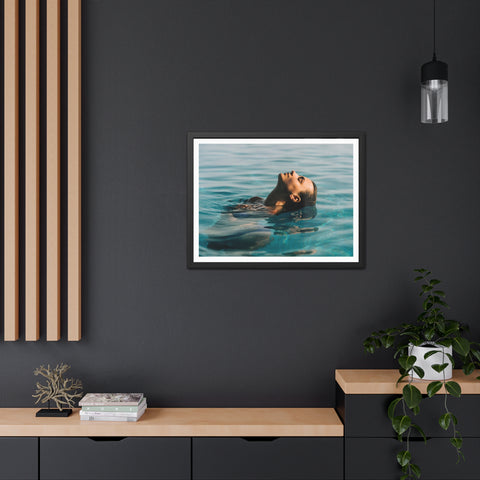 The Dip - Serene Woman Framed Poster - Tranquil Wall Art for Home Decor