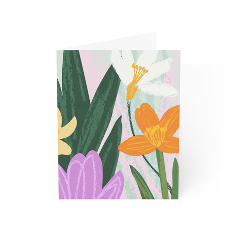 Floral Spring Bouquet Greeting Card — Abstract Greeting Card - Illustrated, Beautiful, Modern