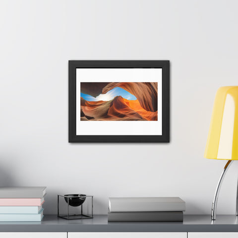 Rock Formation 2 - Desert Landscape Framed Poster - Stunning Canyon Art Decor for Home