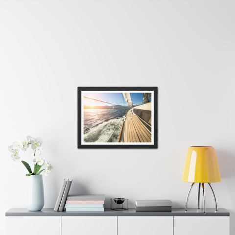 Sailing - Framed Poster - Nautical Wall Art for Beach Lovers & Boaters