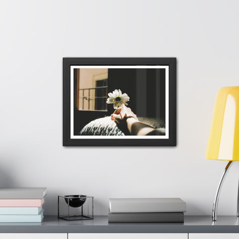 Hold Me - Elegant Framed Flower Art Poster - Serenity and Warmth for Home Decor