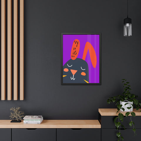 Childrana 4 - Whimsical Bunny Framed Poster - Playful Home Decor for Kids' Rooms