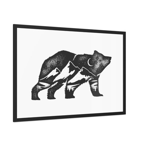 Mountain Bear - Framed Poster – Nature-Inspired Wall Art for Outdoor Enthusiasts
