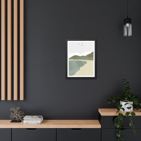 North 1 - Modern Coastal Framed Poster - Minimalist Beach Wall Art