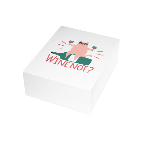 Wine Not? Cat Greeting Card — Friendship / Best Friend Greeting Card - Illustrated, Funny, Snarky, Modern