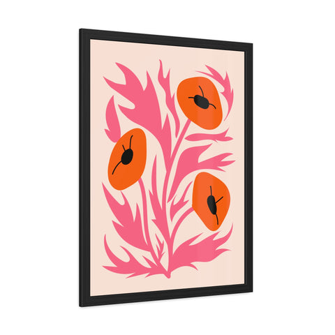 Marinda 3 - Vibrant Floral Framed Poster - Modern Art Print for Home Decor