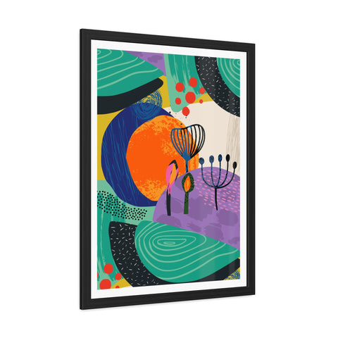 Ericsson 3 - Abstract Framed Poster - Colorful Contemporary Wall Art