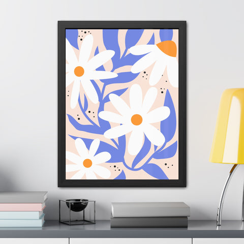 Marinda 10 - Floral Framed Poster – Cheerful Daisy Wall Art for Home Décor