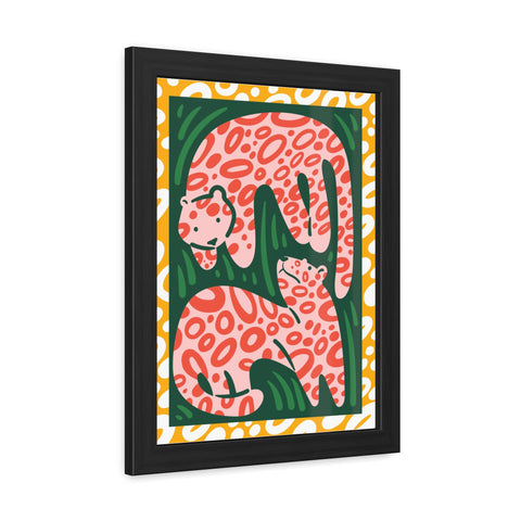 Amazon 2 - Stylish Framed Poster – Vibrant Jungle Theme with Leopard Design