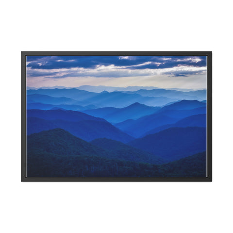 Bluescape - Serene Mountain Landscape Framed Poster – Perfect Wall Art for Nature Lovers