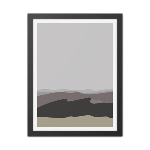 Desert Sun 2 - Modern Landscape Framed Poster - Wall Art for Home Decor - Neutral Tones