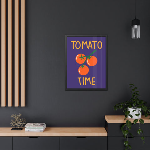 Tomato Time Framed Poster - Bright and Playful Kitchen Decor