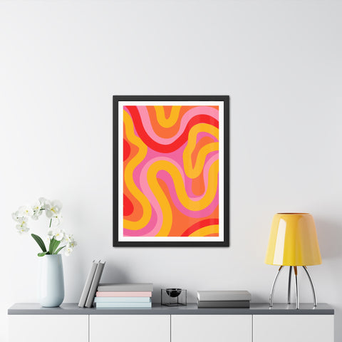 Natural Formation 5 - Vibrant Abstract Framed Poster - Funky Wall Art for Home Decor