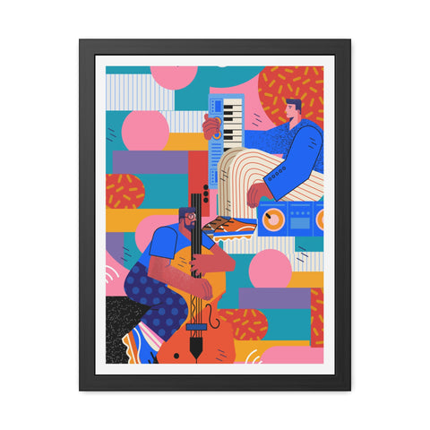 Musicana 1 - Vibrant Musical Framed Posters - Colorful Wall Art for Music Lovers