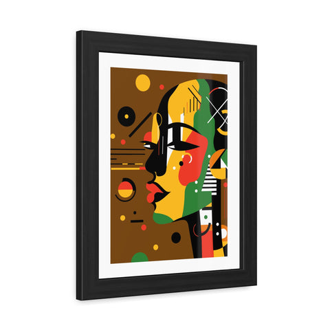 Africa 4 - Modern Framed Art Poster - Colorful Abstract Portrait