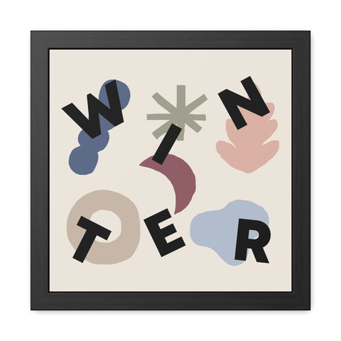 Seasons - Modern Winter Framed Poster - Minimalist Home Decor