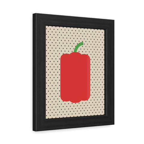 Gamba 1 - Modern Pepper Framed Poster - Minimalist Kitchen Decor