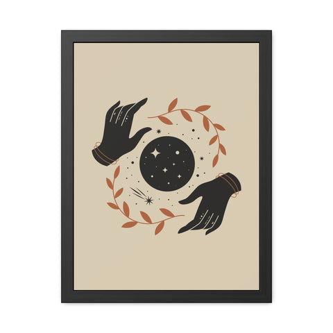 Witchcraft - Celestial Hands Framed Poster – Bohemian Wall Art for Home Decor