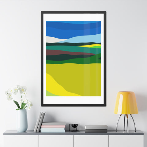 Scapes 4 - Abstract Landscape Framed Poster - Vibrant Nature Art for Home Decor