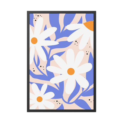 Marinda 10 - Floral Framed Poster – Cheerful Daisy Wall Art for Home Décor