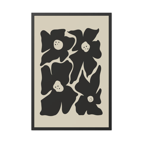 Boho Floral 1 - Framed Poster - Modern Wall Art for Home Decor