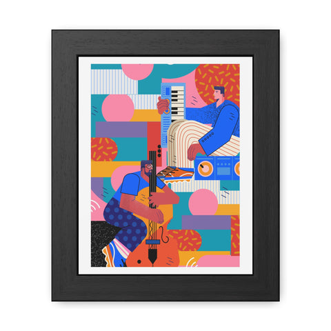 Musicana 1 - Vibrant Musical Framed Posters - Colorful Wall Art for Music Lovers