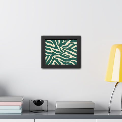 Mer 3 - Abstract Zebra Print Framed Poster - Modern Wall Art for Home Décor
