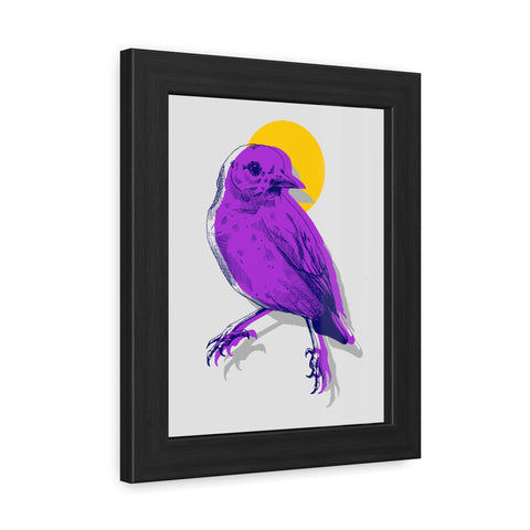 Wings 3 - Purple Bird Framed Poster - Modern Home Décor