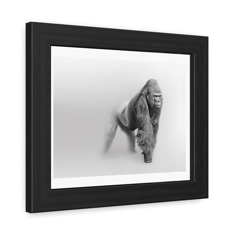 Majestic Gorilla Framed Poster | Monochrome Wall Art for Animal Lovers