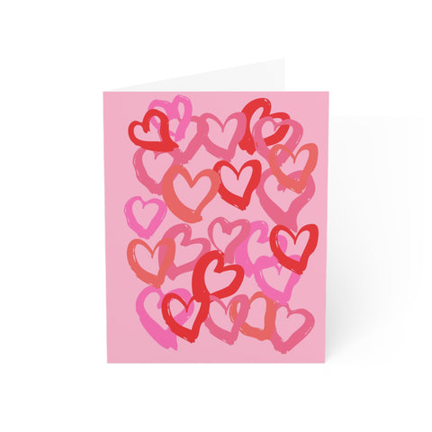 Valentine Heart Pattern Greeting Card – Love / Valentine Greeting Card - Illustrated, Funny, Snarky, Modern
