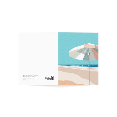 Beach Umbrella Greeting Card — Abstract Greeting Card - Illustrated, Beautiful, any occasion
