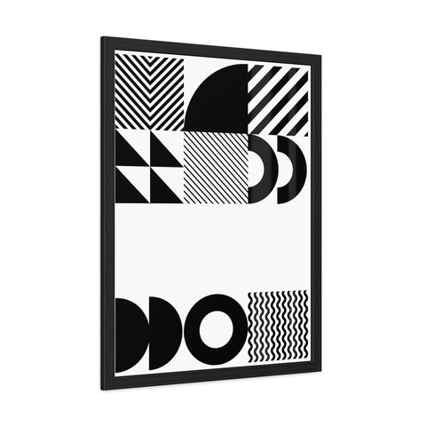 Modern Geometric Framed Posters - Minimalist Black & White Wall Art