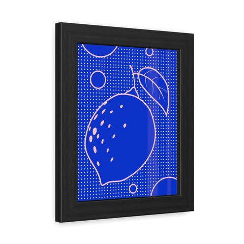 When life gives you lemons 5 - Blue Lemon Framed Poster - Modern Wall Art for Kitchen Decor