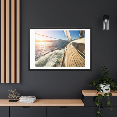 Sailing - Framed Poster - Nautical Wall Art for Beach Lovers & Boaters
