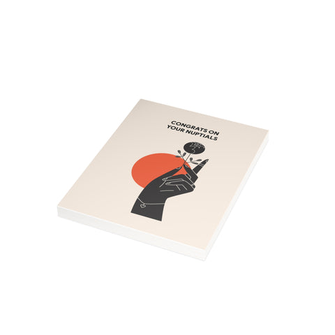 'Congrats on Your Nuptials' Greeting Card – Wedding / Engagement Greeting Card - Illustrated, Modern